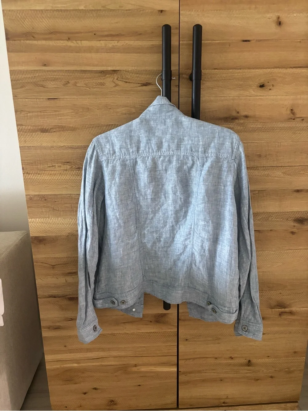 JNY Jones New York 100% Linen Jacket Women’s Large Light Blue Button Front